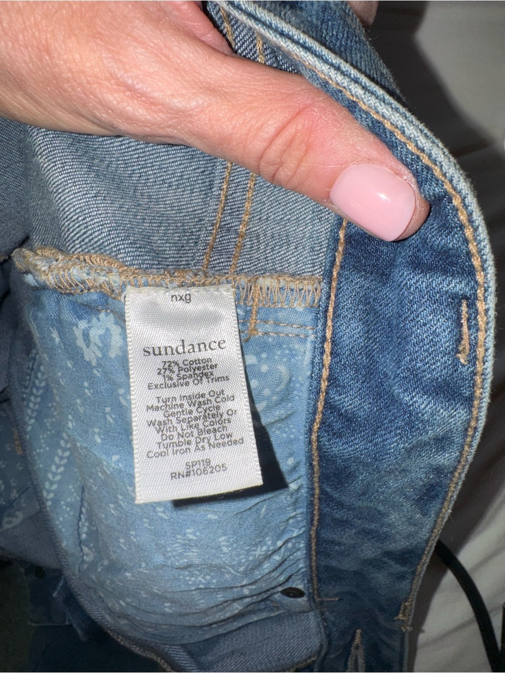 Sundance Blue Skinny Jeans with Floral Embroidery - Picture 7 of 7